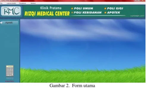Gambar 2.  Form utama 