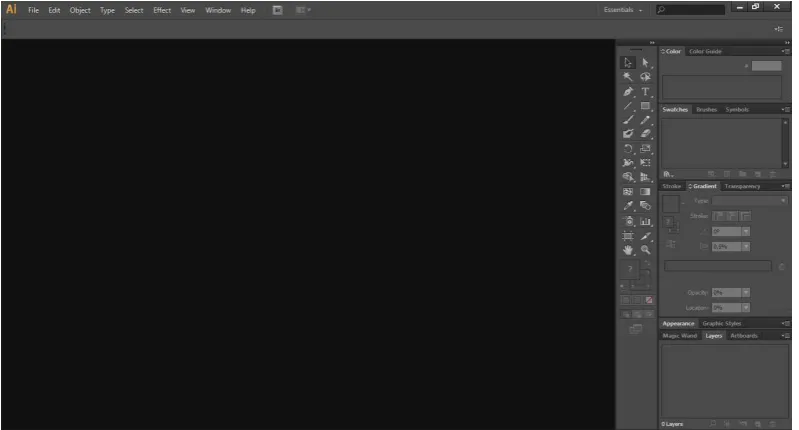 Gambar 2.12 Tampilan Utama Adobe Illustrator 