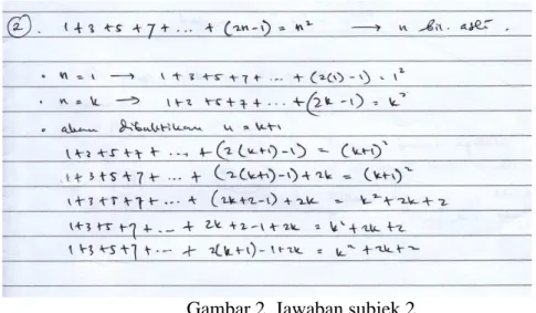 Gambar 2. Jawaban subjek 2 