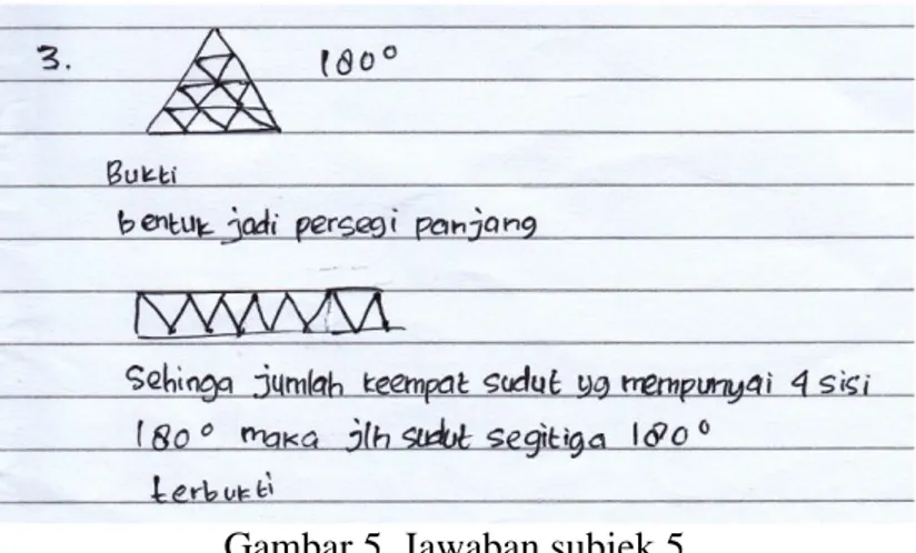 Gambar 5. Jawaban subjek 5 