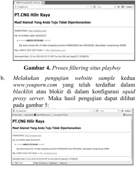 Gambar 6. Proses filtering Nawala 