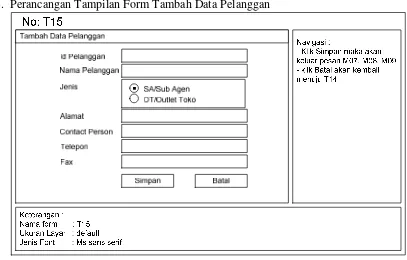 Gambar III.37. Perancangan Tampilan Form Ubah Data Pelanggan 