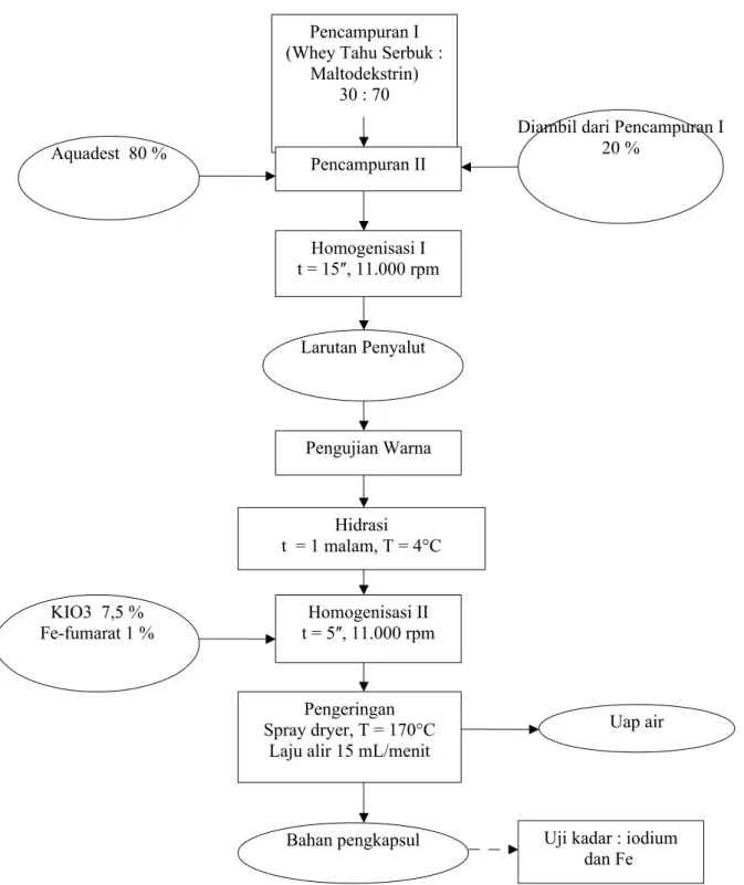 Gambar 1. Diagram Alir Proses Pembuatan Bahan Pengkapsul