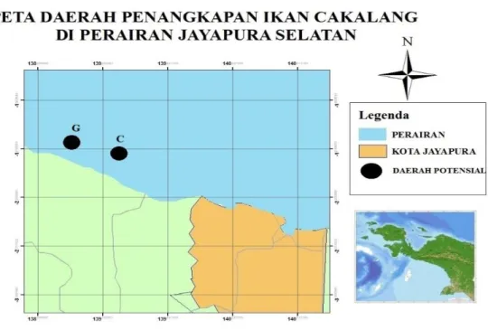 Gambar 12. Peta Daerah Potensial Penangkapan Ikan Cakalang 