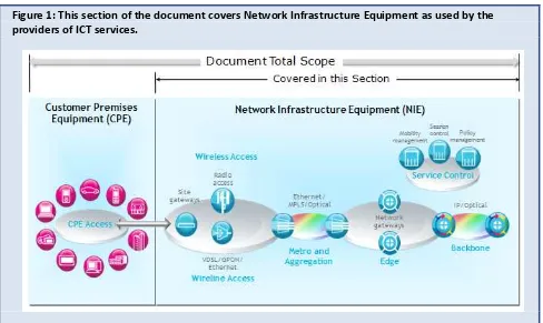 Figure 1: This section of the document covers Network Infrastructure Equipment as used by the 