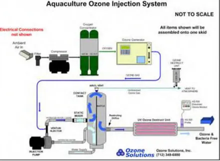 Gambar 2. 4. Contoh Flow Diagram Proses Sistem Ozonisasi pada  akuakultur 