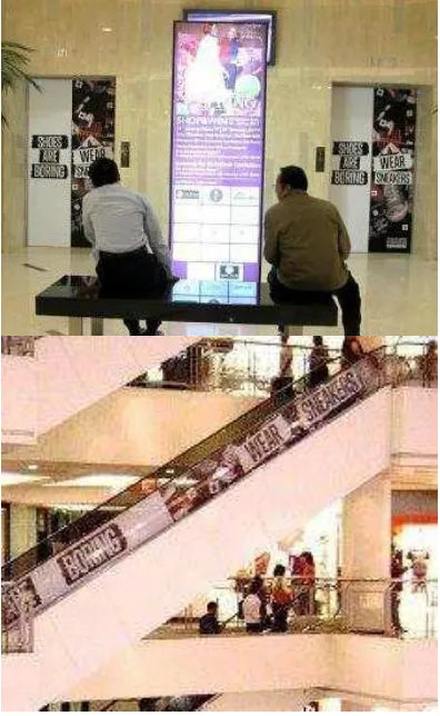 Gambar II.15 Iklan Converse Pada Eskalator Mall  