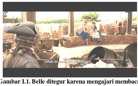 Gambar I.1. Belle ditegur karena mengajari membaca  