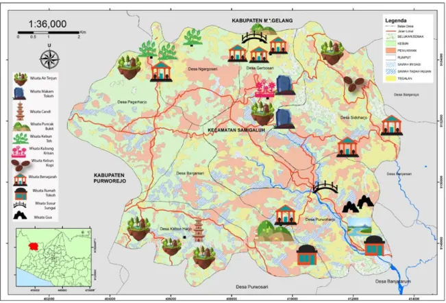 Gambar 5. Peta Partisipasi Sebaran Wisata di Kecamatan Samigaluh 