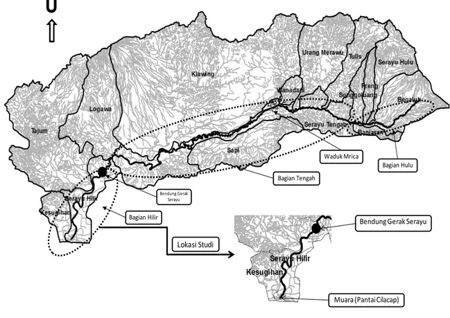 Gambar 1. Lokasi Perencaan Tanggul Sungai Serayu Hilir  (Sumber : Wilayah Sungai Serayu Bogowonto) 