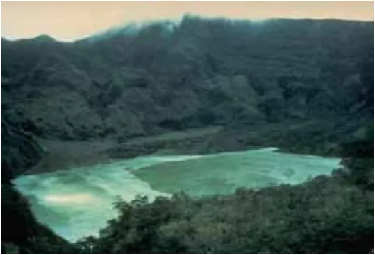 Gambar 4: Pesona keindahan alam Kawah Puncak Gunungapi Kelut tahun 1980 (http://landslides.usgs.gov)