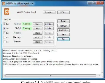 Gambar 2.4 XAMPP control panel application