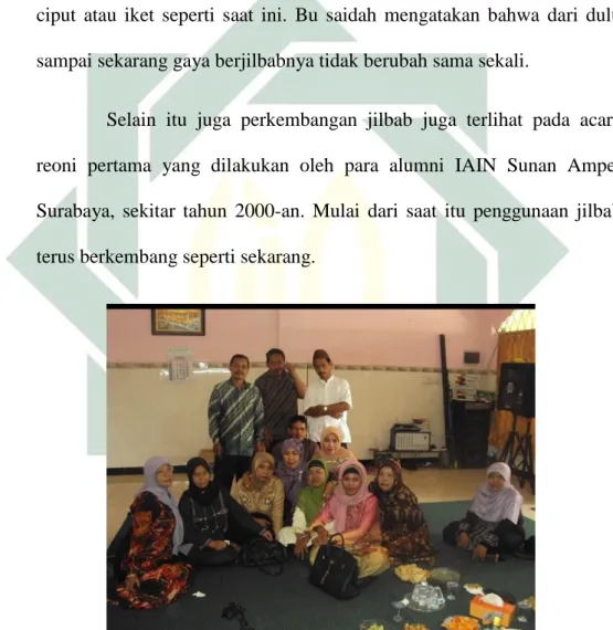 Gambar 4.3 Reuni mahasiswa IAIN di rumah salah satu alumni,  Sumber bu Yayuk 