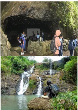 Gambar 11. Goa Gembyang (kiri) dan Air  Terjun Grenjeng (kanan) 
