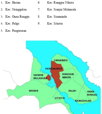 Gambar 2.5. Peta Kabupaten Samosir 