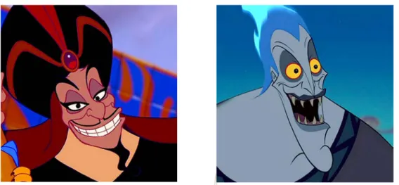 Gambar 5. Contoh Physiognomy pada Karakter Jafar dan Hades (Sumber: Walt Disney, 2017)