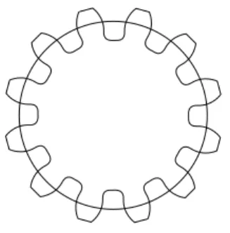Figure 2.2, A gear with 12 teeth and  a 1&#34; Pitch Diameter is 12 Pitch.