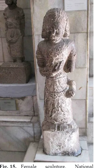Fig. 15. Female sculpture, National Museum Jakarta inv. no. 311. Height: 84 cm. Note: The Kertolo figure from Grogol (inv.no