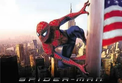 Gambar I.1 Spiderman dan bendera Amerika Sumber: Marvel Production 
