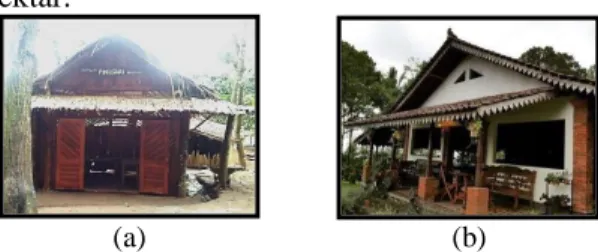 Gambar 1. a) Hutan Pinus Mangunan, Bantul, b) Kaliandra Eco Resort &amp; Organic Farm 