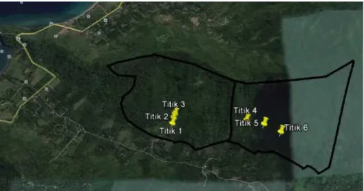 Gambar 1. Peta Kawasan Dusun Malimbu dan Dusun Badung Resort Malimbu KPHL Rinjani  Barat 