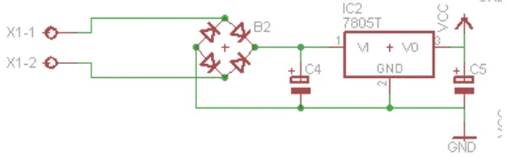 Gambar 2.12 Rangkaian power supply sederhana 