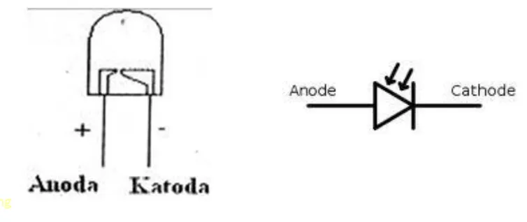 Gambar 2.12 Bentuk dan Simbol Photodioda 