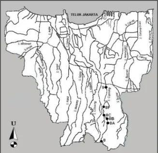 Tabel 4. Lokasi Titik Pantau Di Sepanjang Sungai  Cipinang 