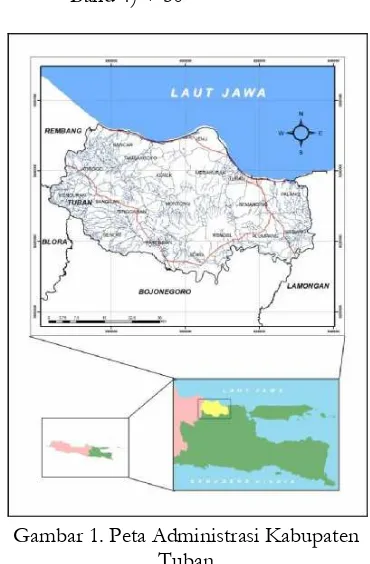 Gambar 1. Peta Administrasi KabupatenTuban