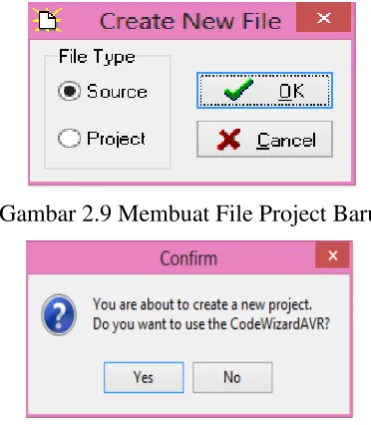 Gambar 2.9 Membuat File Project Baru 