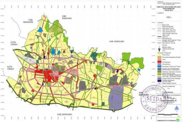 Gambar 2.1. Peta RTRW Kota Bandung  