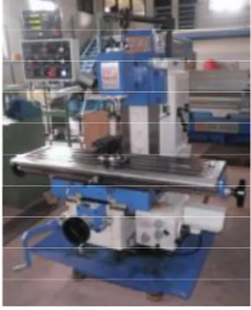 Gambar 2.8. Mesin frais (milling) universal Knuth UFM 2 (Romiyadi, 2016)     Proses  pemesinan  frais  (milling)merupakan  salah  satu  proses  pemesinan  yang  banyak  digunakan  untuk  pembuatan  komponen