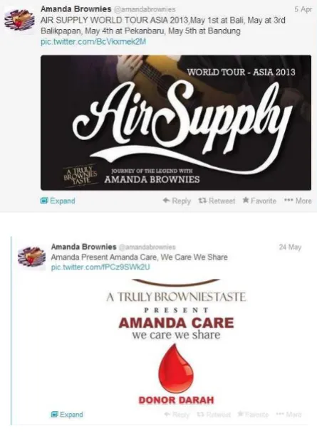 Gambar II.8.2 Promo twitter Amanda 