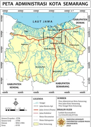 Gambar 1. Peta Administrasi Kota Semarang