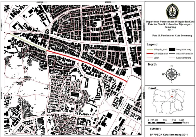 Gambar 1. Peta Lokasi Penelitian. (Bappeda Kota Semarang, 2011) 
