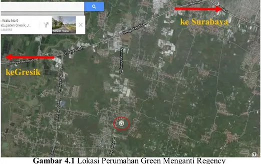 Gambar 4.1 Lokasi Perumahan Green Menganti Regency 
