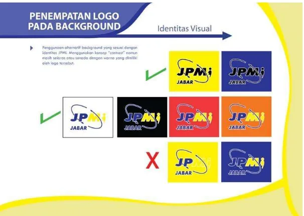 Gambar III.17 Penempatan logo pada background 