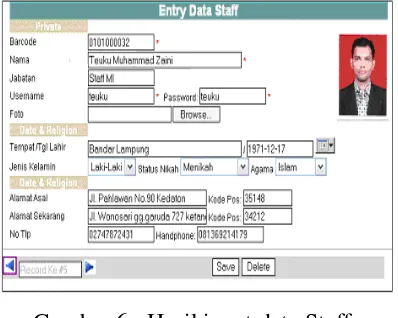 Gambar 7. Form Entry Data Barcode 