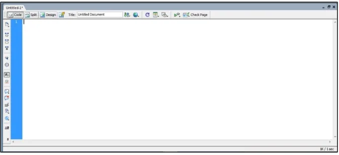 Gambar 2.5. Tampilan Document Window Adobe Dreamweaver CS3 