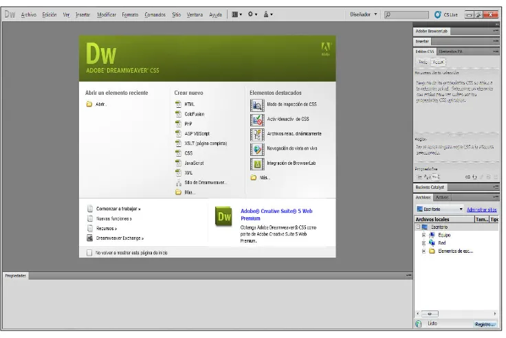 Gambar 2.6 Adobe Dreamweaver CS5 