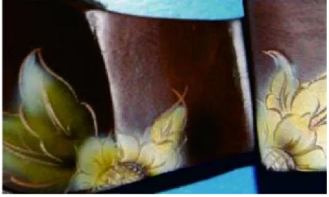 Gambar. III.31 motif bunga mawar pada badan kelom geulis Sheny Tasikmalaya (22) 