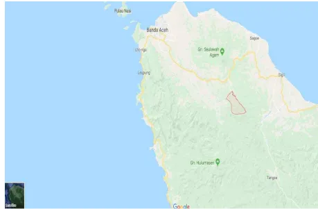Figure 1. Field site for  data collection in Panca (red line) 