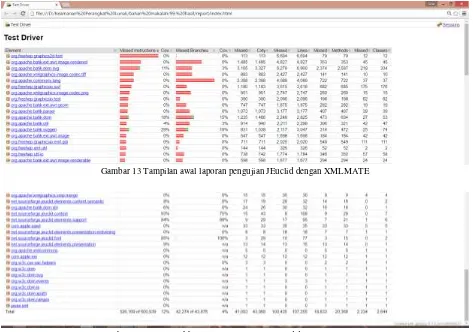 Gambar 14 Tampilan akhir laporan pengujian JEuclid dengan XMLMATE 
