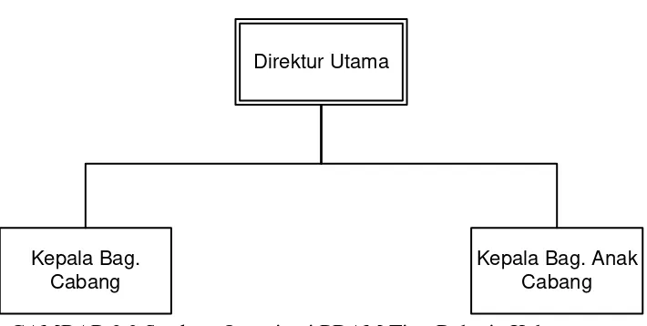 GAMBAR 3.2 Struktur Organisasi PDAM Tirta Raharja Kabupaten 