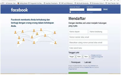 Gambar 12. Ilustrasi proxy pattern,  halaman facebook sebelum login 