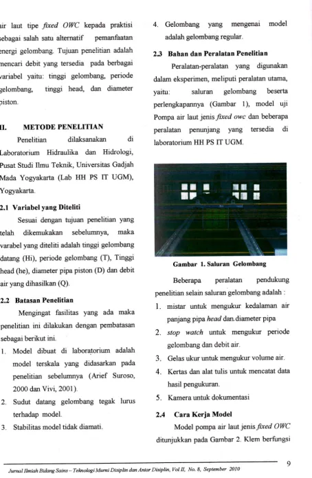 Gambar 1. Saluran Gelombang