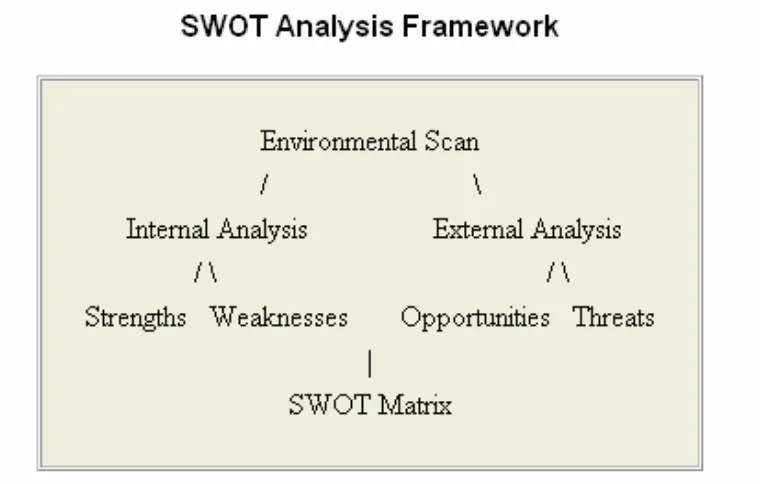 Gambar 1. Kerangka pikir analisis SWOT 