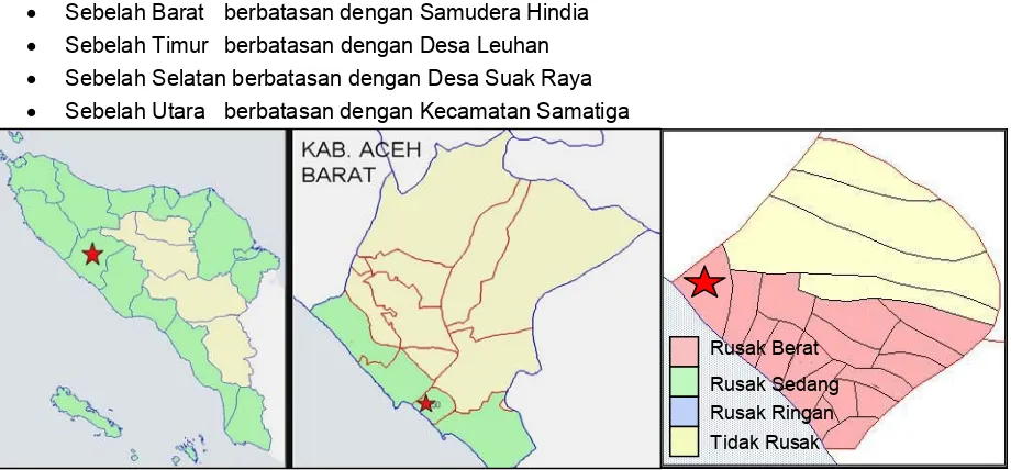 Gambar 6.Peta Aceh barat dan Desa Suak Nie 