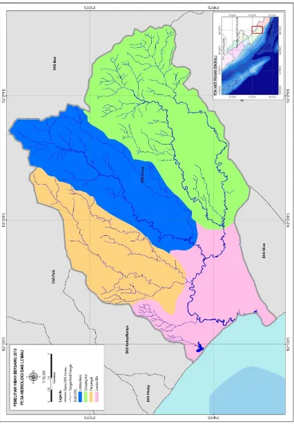 Gambar 5.1. Peta hidrologi DAS Lemau 