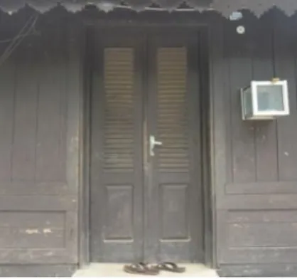 Gambar 4. Perletakan pintu pada Masjid Tuo Kayu Jao 